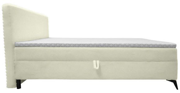 BOXBETT 160/200 cm in Creme - Creme/Schwarz, Design, Holz/Holzwerkstoff (160/200cm) - Xora
