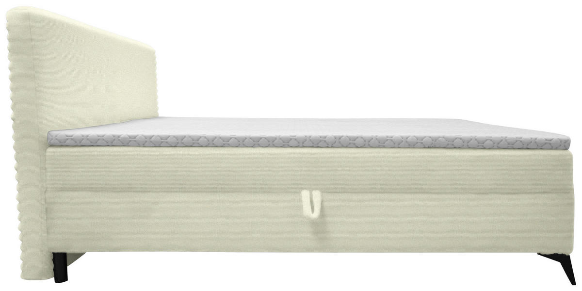 BOXBETT 160/200 cm  in Creme  - Creme/Schwarz, Design, Holz/Holzwerkstoff (160/200cm) - Xora