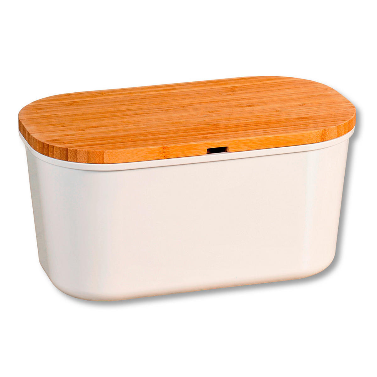 POSODA ZA KRUH   37/21/18.2 cm           - bela/naravne barve, Basics, umetna masa/les (37/21/18.2cm) - Kesper