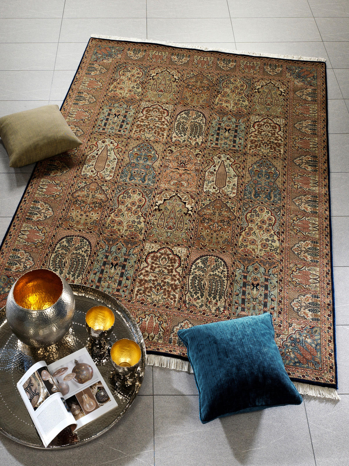TEPPICH 200/300 cm Blau, Braun  - Blau/Braun, Design, Textil (200/300cm) - Cazaris