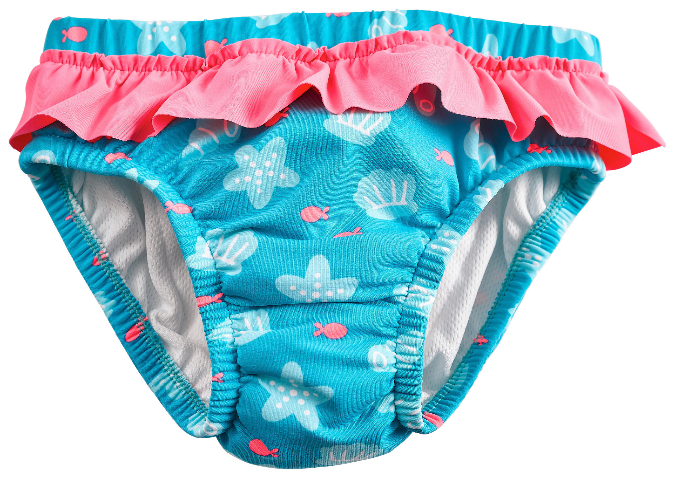 BADEWINDEL Shell Aqua  - Türkis/Rosa, Basics, Textil (62/68null) - My Baby Lou