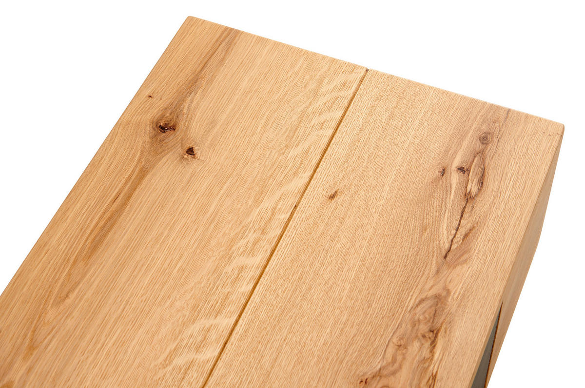 LOWBOARD  in 160/38/40 cm  - Schwarz/Naturfarben, Design, Holz/Metall (160/38/40cm) - Livetastic