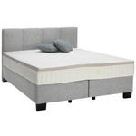 BOXSPRINGBETT 160/200 cm  in Taupe  - Taupe/Schwarz, Design, Kunststoff/Textil (160/200cm) - Hom`in