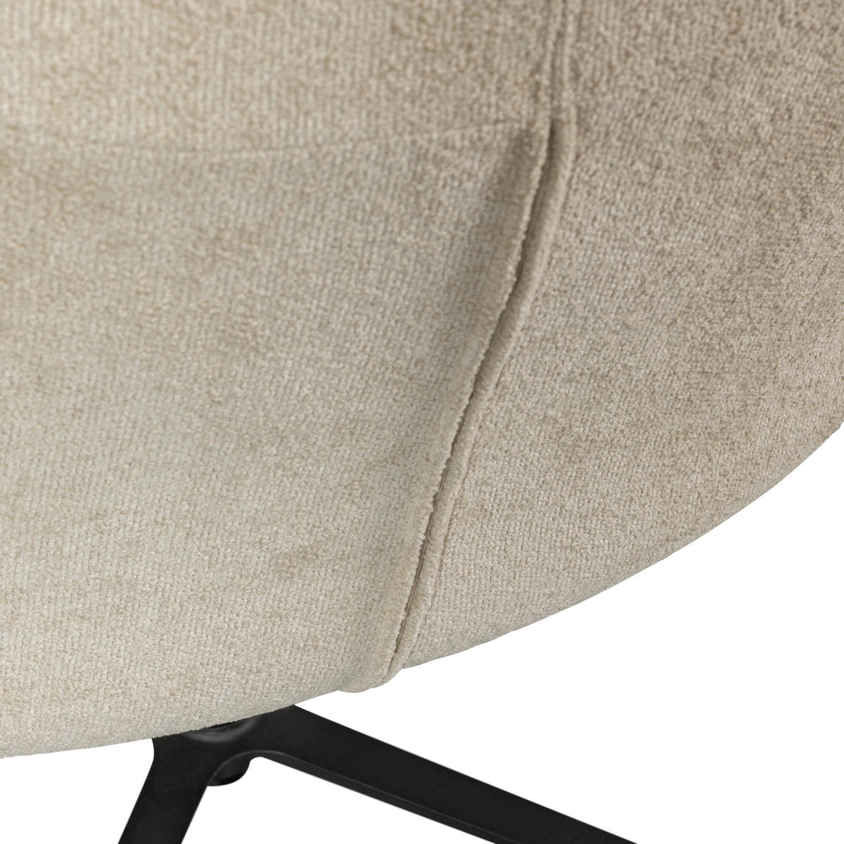SESSEL in Bouclé Sandfarben  - Sandfarben/Schwarz, Design, Textil/Metall (70/101/85cm) - Livetastic