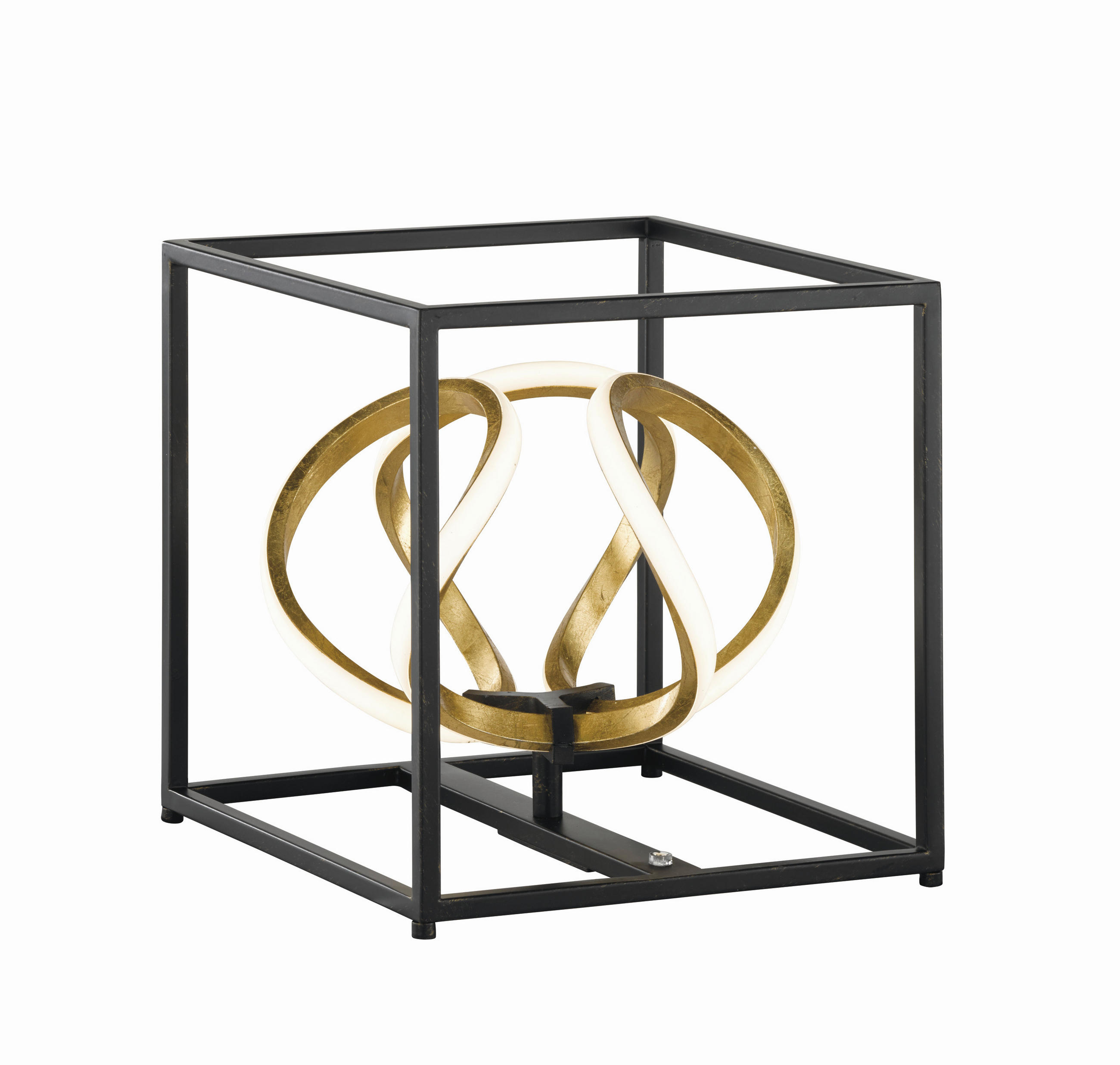 LED-TISCHLEUCHTE - Goldfarben/Schwarz, Design, Metall (26/26/27cm) - Fischer & Honsel