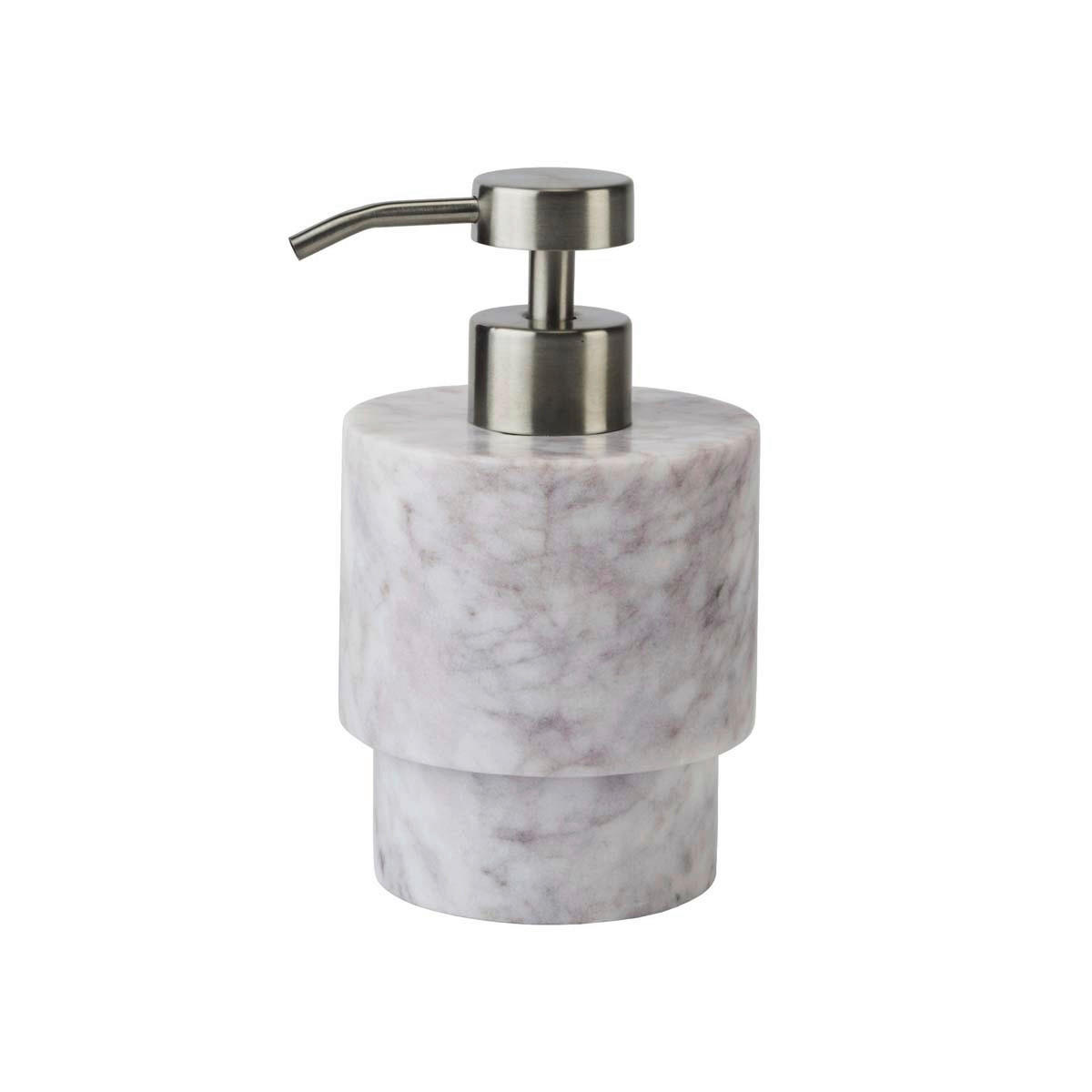 SEIFENSPENDER  - Mauve/Weiß, Basics, Stein (8/14,5cm) - Aquanova