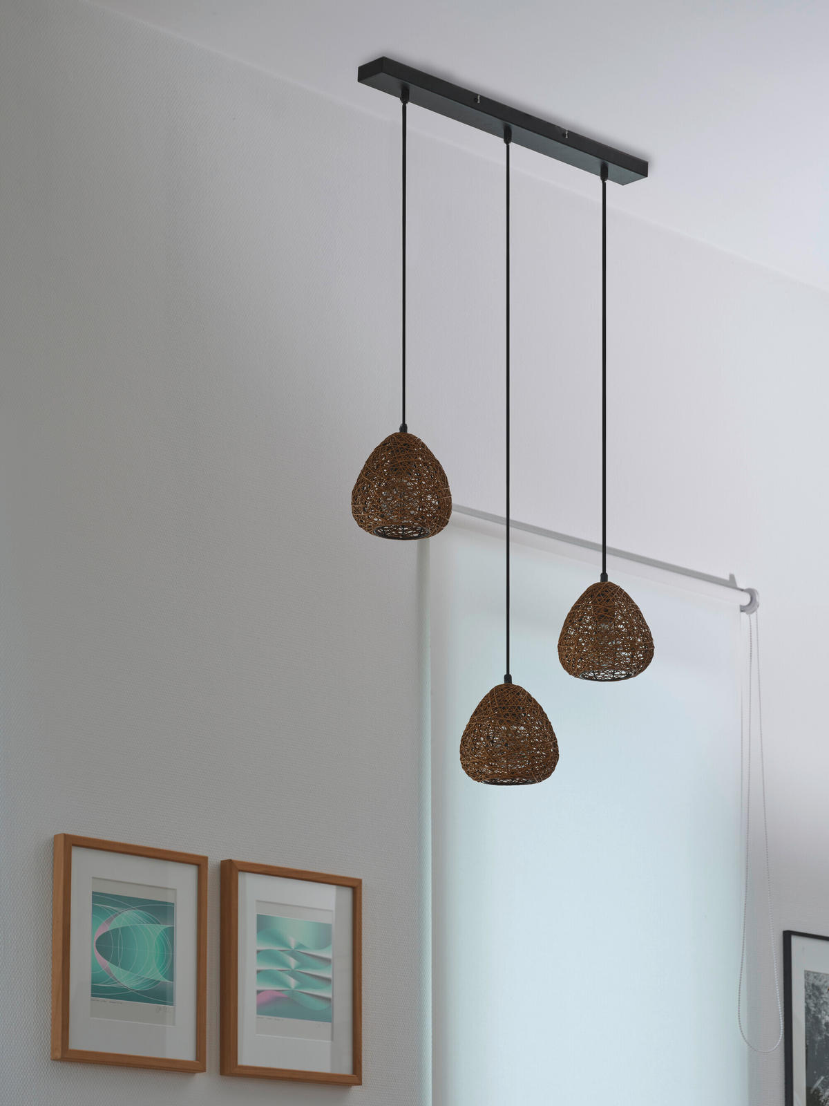 PENDELLEUCHTE 61/16/150 cm   - Beige, Natur, Papier/Metall (61/16/150cm) - Ledvance