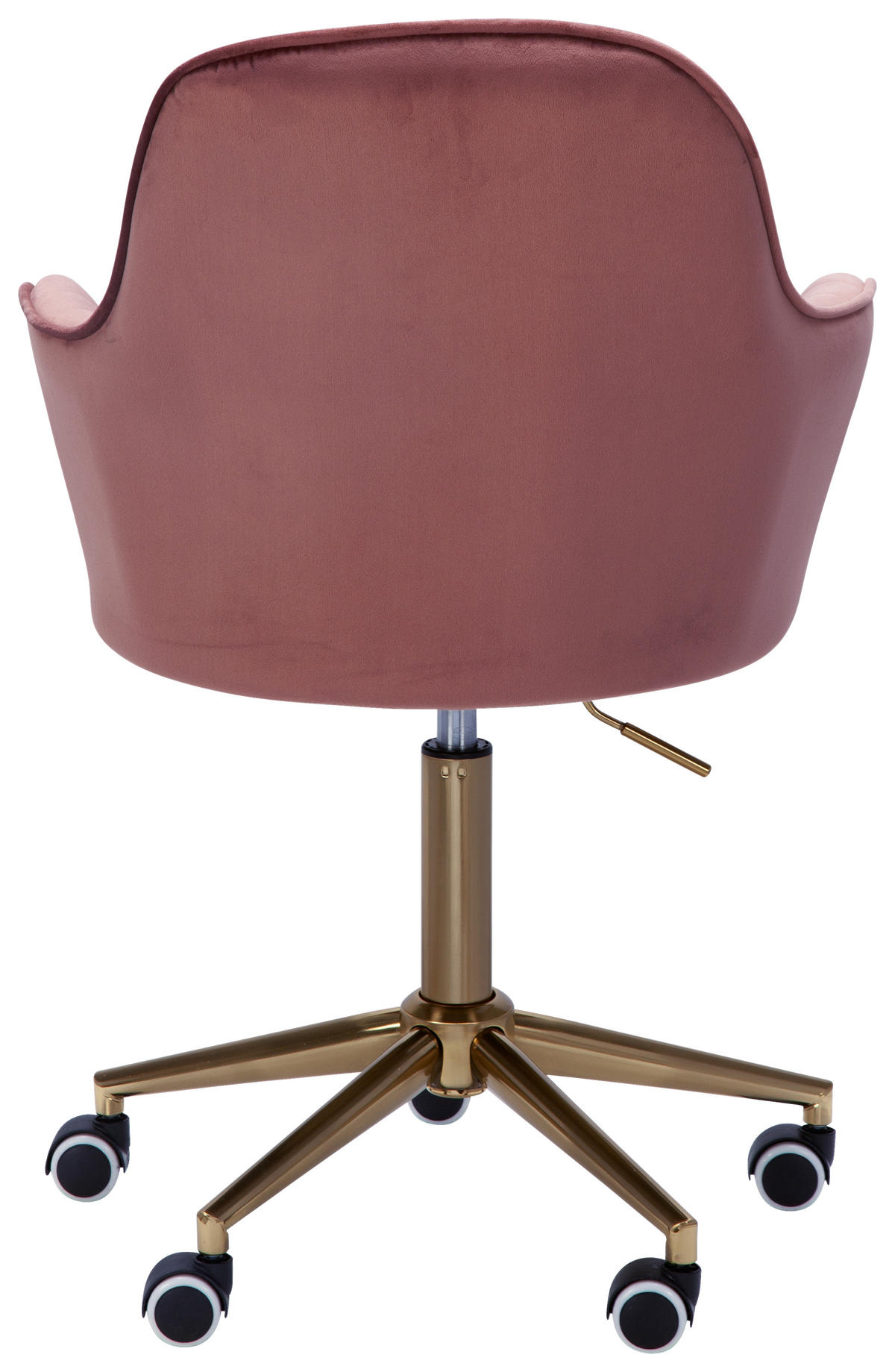 DREHSTUHL Samt Rosa  - Goldfarben/Rosa, KONVENTIONELL, Kunststoff/Textil (54/105/52cm) - MID.YOU
