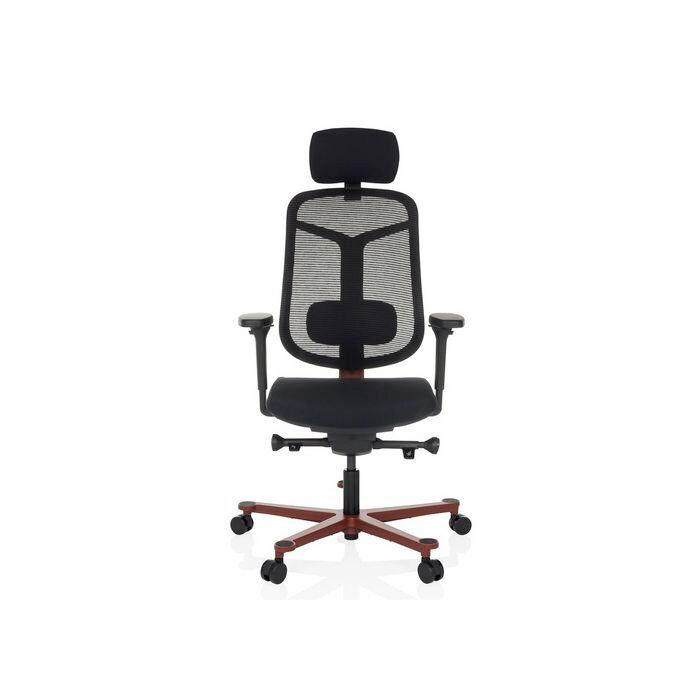 OTOČNÁ ŽIDLE, síťovina, černá - černá/červená, Moderní, textil/plast (66/118 - 136/60cm) - MID.YOU