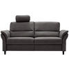 3-SITZER-SOFA Lederlook Anthrazit  - Anthrazit/Schwarz, MODERN, Holz/Textil (192/90/89cm) - Livetastic