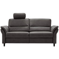 3-SITZER-SOFA  in Lederlook Anthrazit  - Anthrazit/Schwarz, MODERN, Holz/Textil (192/90/89cm) - Livetastic