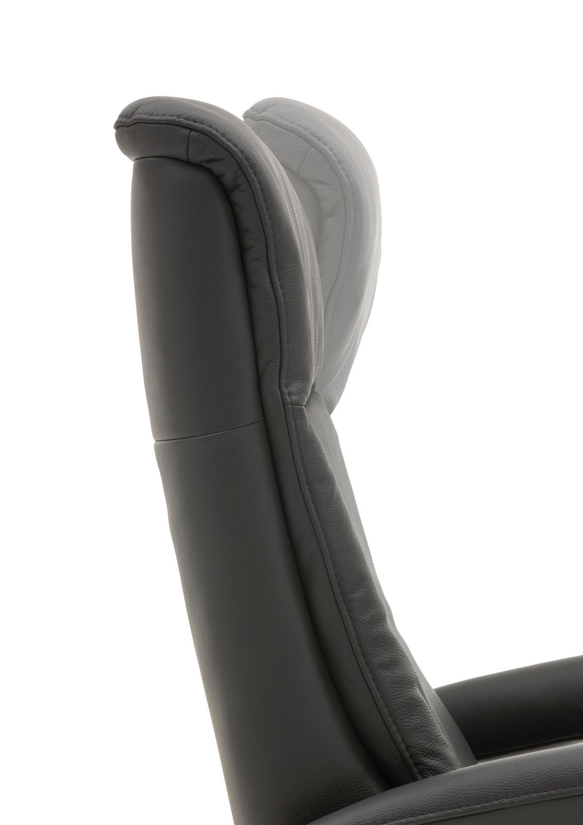 RELAXSESSEL in Leder Anthrazit  - Anthrazit/Silberfarben, KONVENTIONELL, Leder/Metall (71/110/99cm) - Dieter Knoll