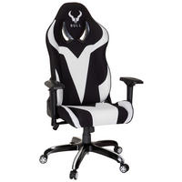 GAMINGSTUHL Schwarz, Weiß Textil   - Schwarz/Weiß, MODERN, Kunststoff/Textil (74/133/67cm) - MID.YOU