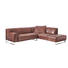 WOHNLANDSCHAFT Echtleder Rücken echt - Chromfarben/Braun, Design, Leder/Metall (271/245cm) - WISCHI BLACK LABEL