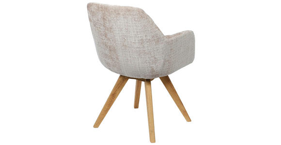 ARMLEHNSTUHL in Webstoff - Beige/Naturfarben, KONVENTIONELL, Holz/Textil (59/85/65cm) - Linea Natura
