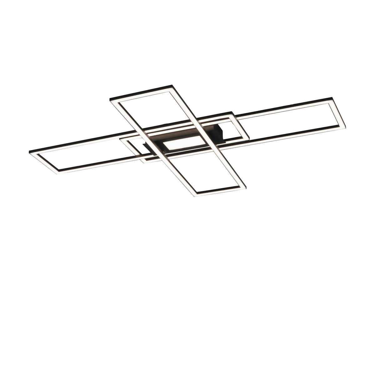 STROPNÉ LED SVIETIDLO, 99,2/69,4/5,1 cm - čierna, Trend, kov/plast (99,2/69,4/5,1cm)