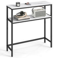 KONSOLENTISCH Weiß  - Schwarz/Weiß, Trend, Holzwerkstoff/Metall (80/20/80cm) - Boxxx