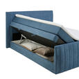 BOXSPRINGBETT 180/200 cm  in Blau  - Blau/Schwarz, KONVENTIONELL, Kunststoff/Textil (180/200cm) - Carryhome