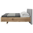 BETT 180/200 cm  in Grau, Eichefarben  - Eichefarben/Grau, Natur, Holz/Textil (180/200cm) - Valnatura