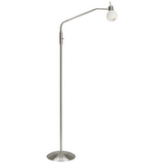 LED-STEHLEUCHTE - Weiß/Nickelfarben, Basics, Glas/Metall (145cm) - Novel