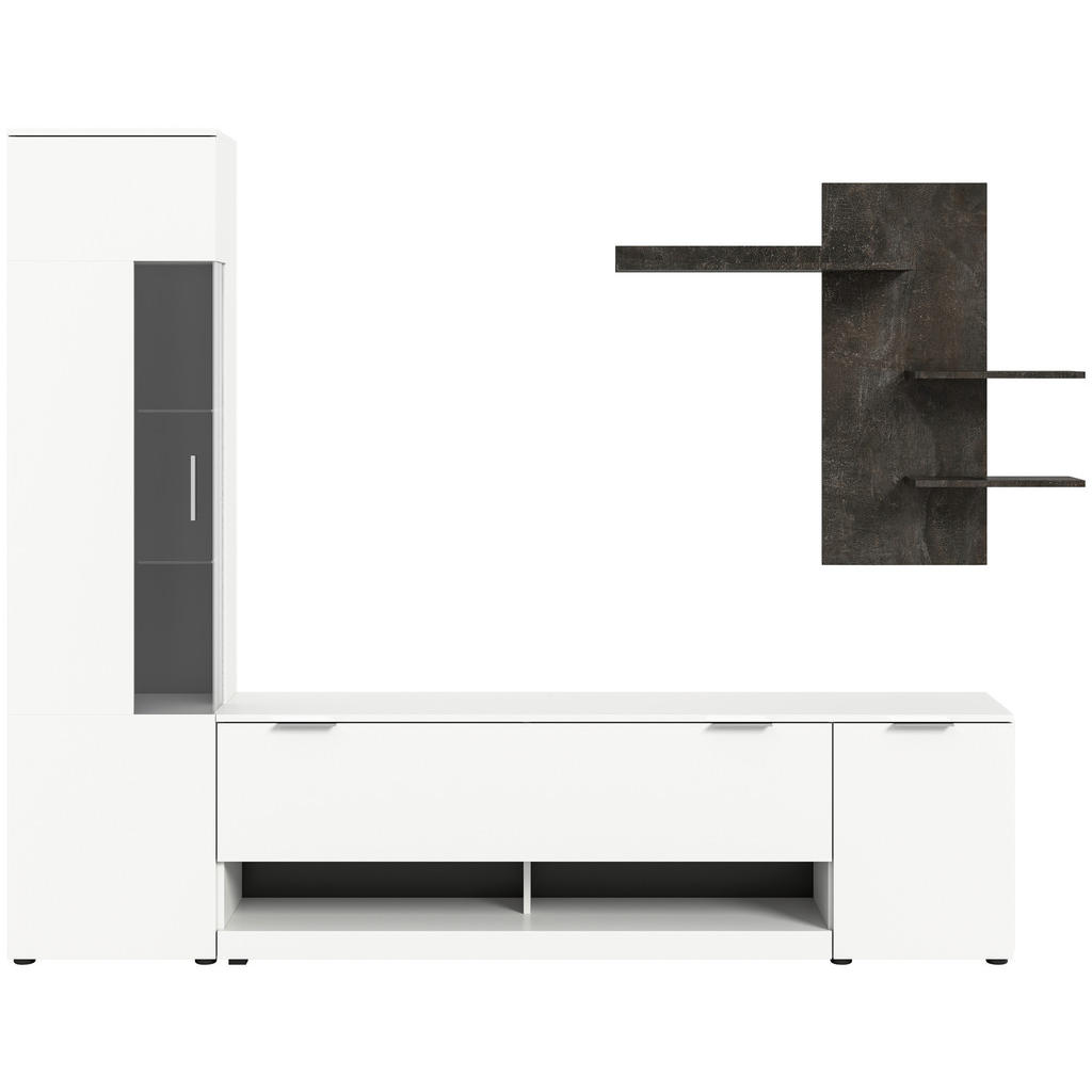 Livetastic OBÝVACÍ STĚNA, šedá, bílá