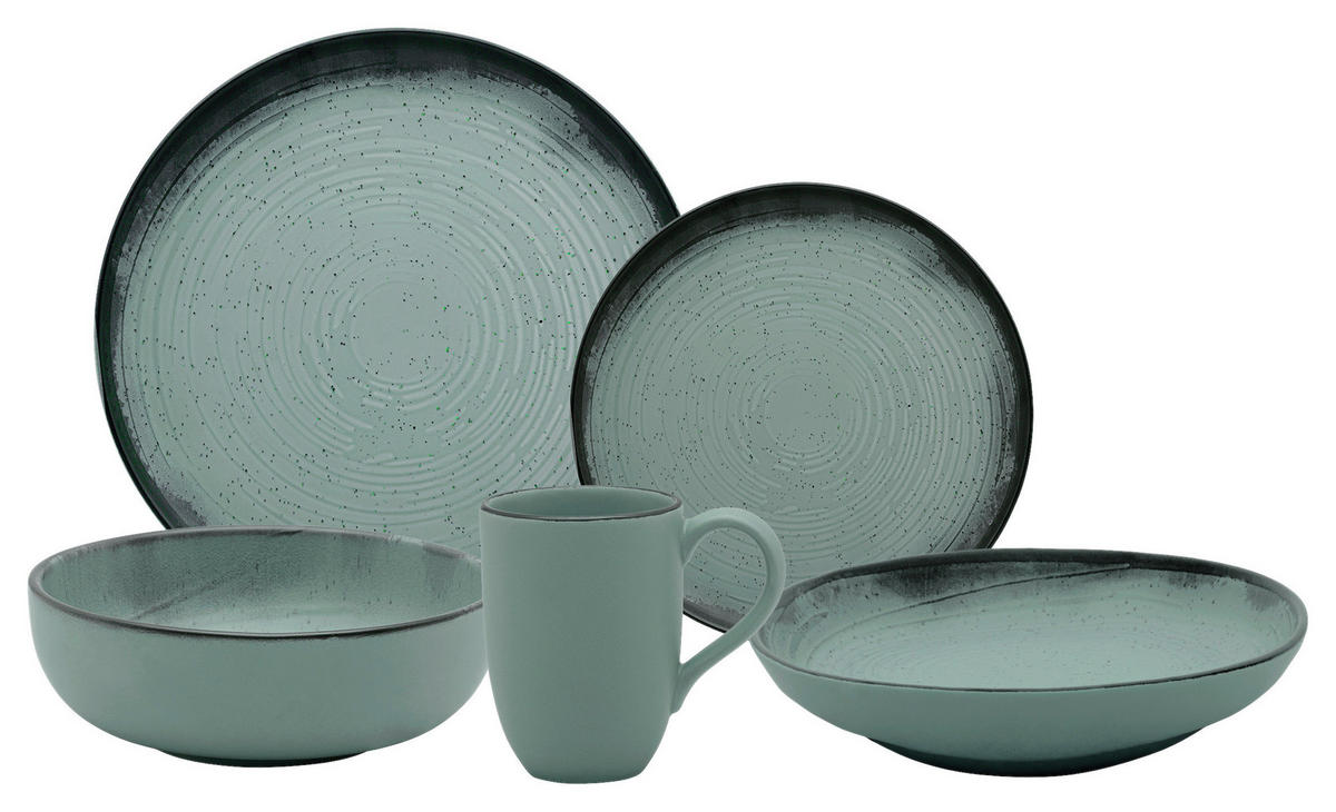 KOMBISERVICE LISA 20-teilig  - Grün, LIFESTYLE, Keramik - Novel