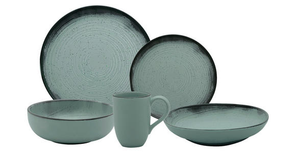 KOMBISERVICE LISA 20-teilig  - Grün, LIFESTYLE, Keramik - Novel