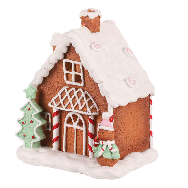VÁNOČNÍ FIGURKA - hnědá, Basics, keramika (12/14/9cm)
