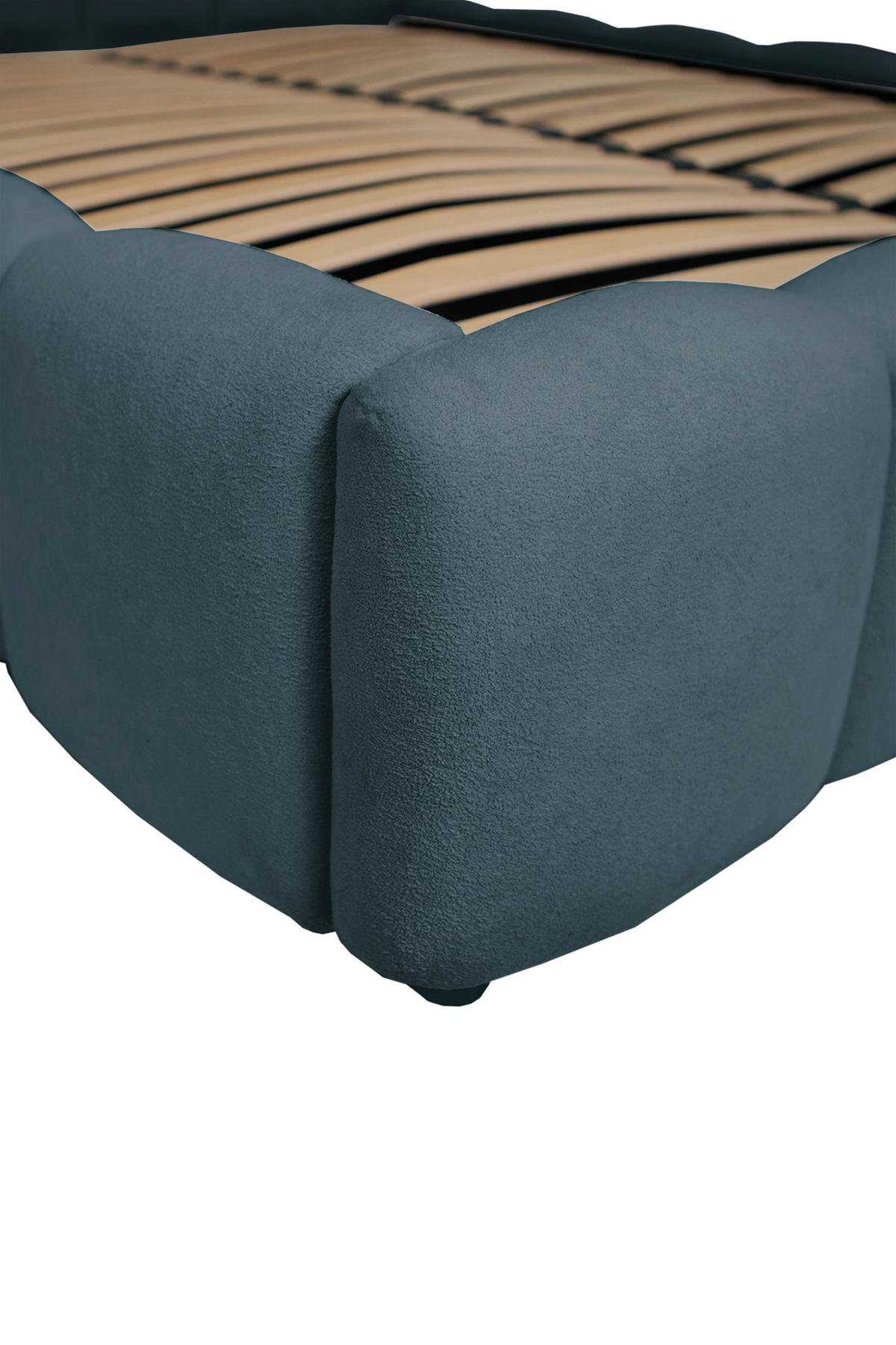 POLSTERBETT Lattenrost, Bettkasten Dunkelblau 160/200 cm  - Schwarz/Dunkelblau, KONVENTIONELL, Holz/Kunststoff (160/200cm) - Carryhome