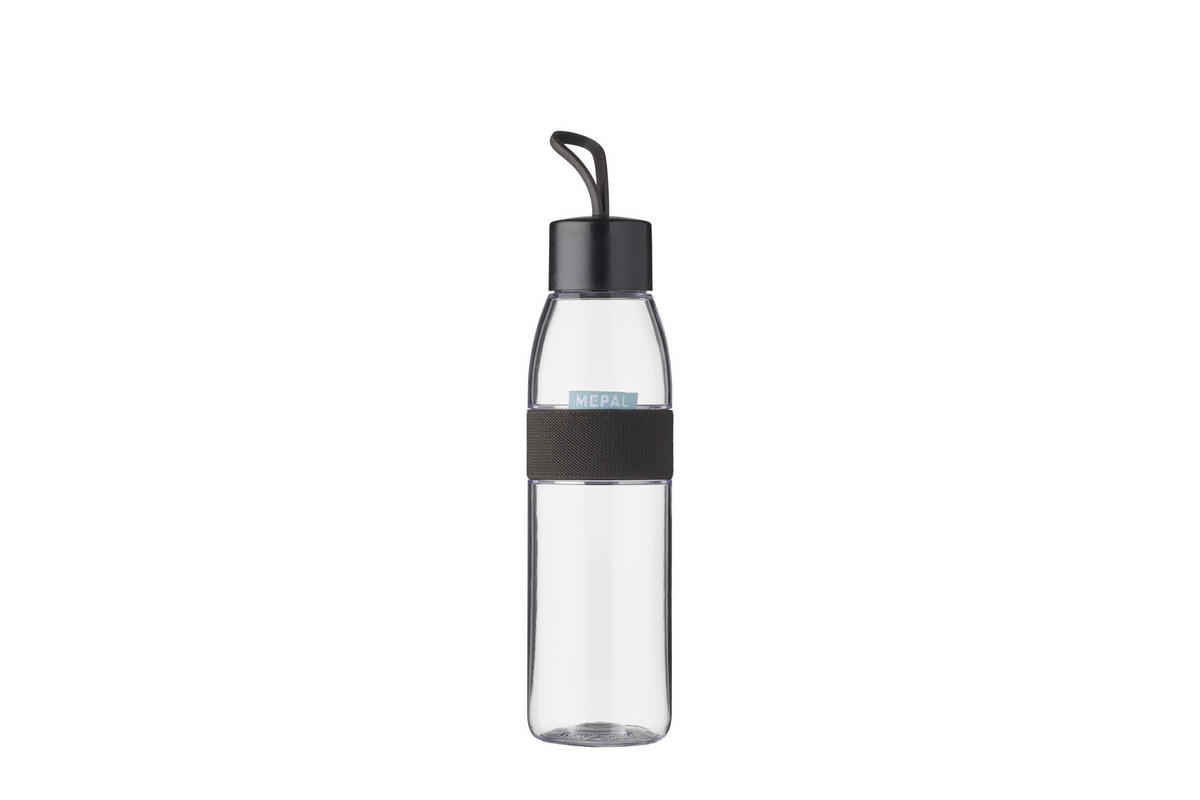 UNIVERSALFLASCHE ELLIPSE  - Transparent/Schwarz, KONVENTIONELL, Kunststoff (0,5l) - Mepal