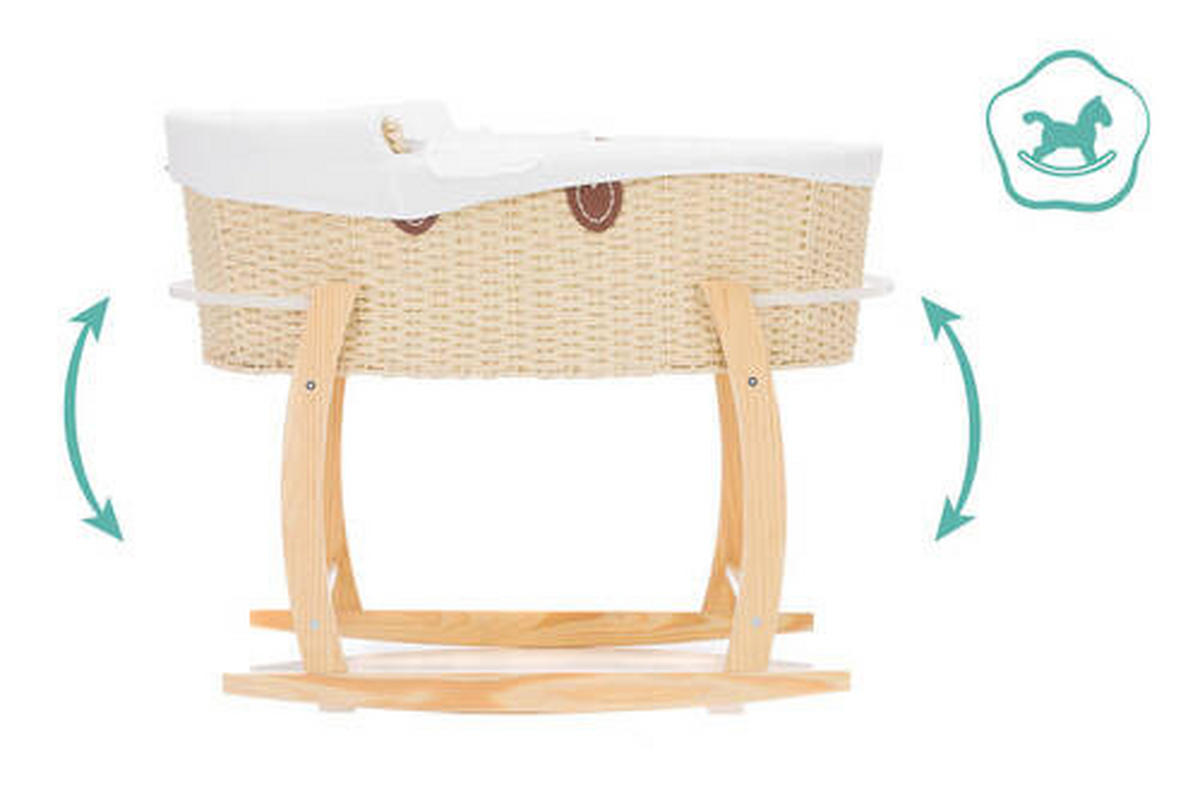 STUBENWAGEN Moseskorb   - Weiss/Naturfarben, Basics, Papier/Textil (88/30/48cm) - Fillikid