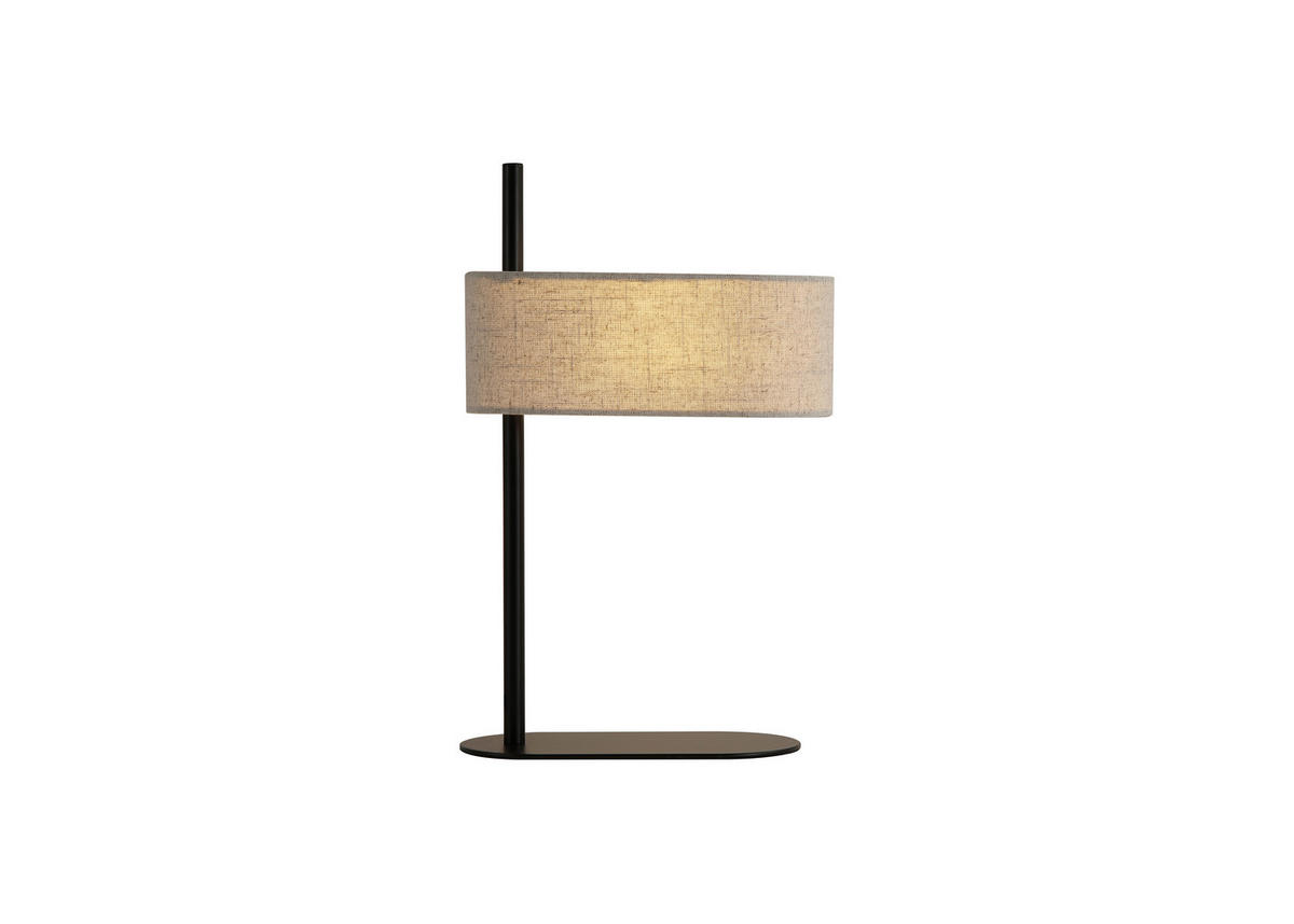 TISCHLEUCHTE Hessian 15/43/27 cm  - Schwarz, Design, Kunststoff/Textil (15/43/27cm)