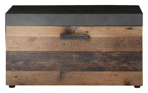 GARDEROBENBANK  in 80/45/37 cm  - Schwarz/Graphitfarben, Trend, Holzwerkstoff/Metall (80/45/37cm) - Xora