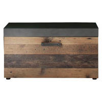 GARDEROBENBANK  in 80/45/37 cm  - Schwarz/Graphitfarben, Trend, Holzwerkstoff/Metall (80/45/37cm) - Xora