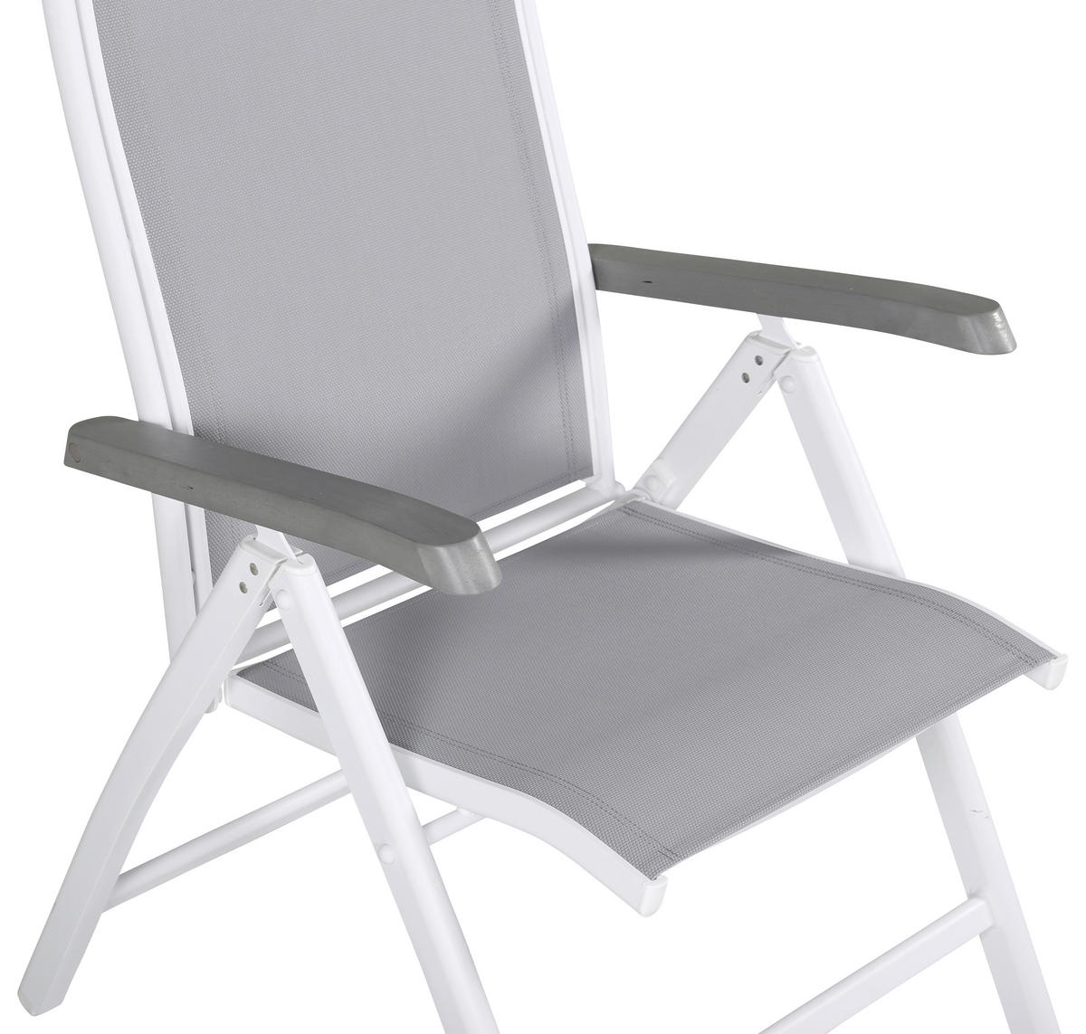 GARTENSESSEL-SET Metall Grau, Weiß  - Weiß/Grau, KONVENTIONELL, Metall (60/110/60cm) - Gardenson