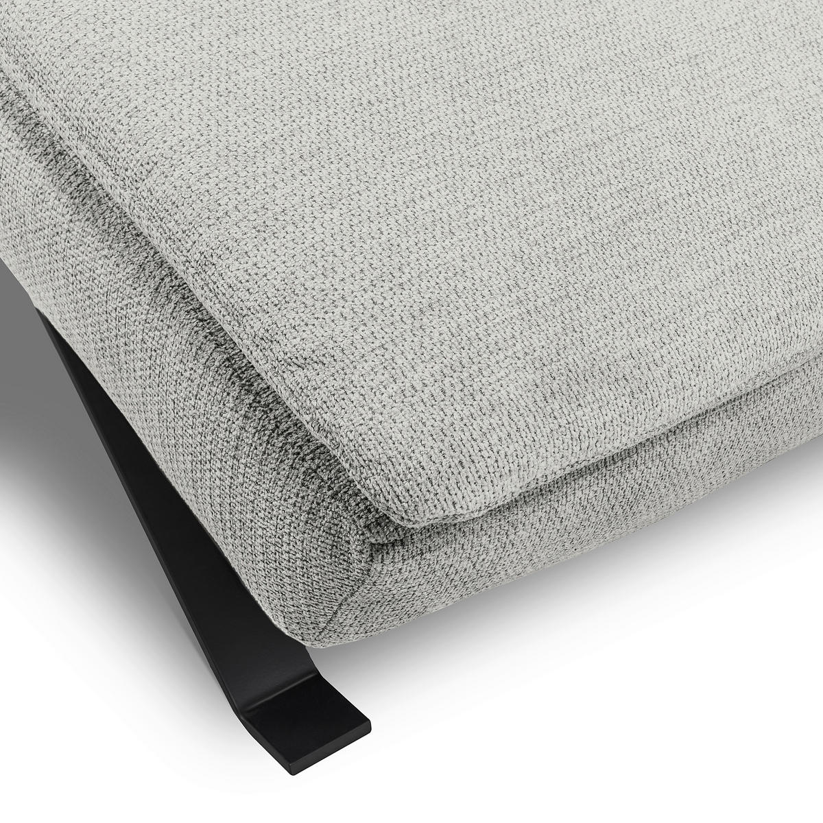 RELAXLIEGE Echtleder Grau  - Schwarz/Grau, Design, Leder/Metall (65/95/171cm) - Celina Home