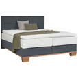 BOXSPRINGBETT 160/200 cm  in Eichefarben, Dunkelgrau  - Eichefarben/Dunkelgrau, Natur, Holz/Textil (160/200cm) - Valnatura