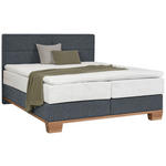 BOXSPRINGBETT 160/200 cm  in Eichefarben, Dunkelgrau  - Eichefarben/Dunkelgrau, Natur, Holz/Textil (160/200cm) - Valnatura