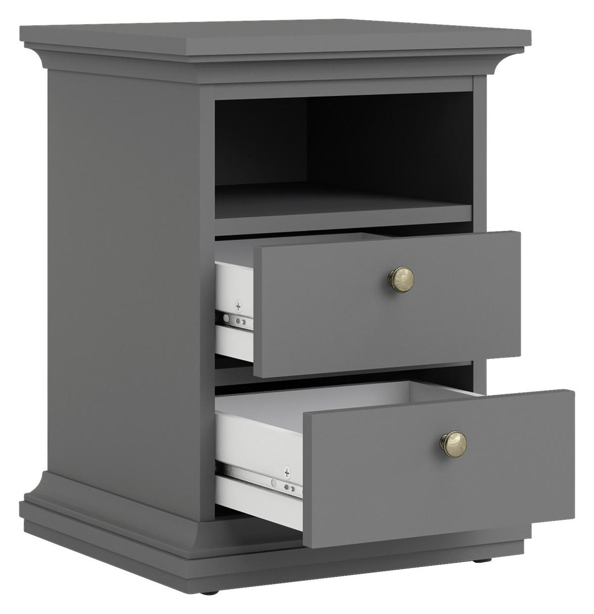 SÄNGBORD i grå  - mässingsfärgad/grå, Design, metall/trämaterial (43,6/58,8/40cm) - Best Price