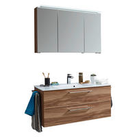 BADEZIMMER  in 100 cm  - Chromfarben/Eichefarben, KONVENTIONELL, Holzwerkstoff/Stein (100cm) - Novel