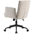 DREHSTUHL Webstoff Creme, Schwarz  - Creme/Schwarz, Design, Kunststoff/Textil (63/88/95,5/65,5cm) - Venda