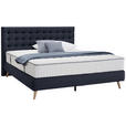 BOXSPRINGBETT 120/200 cm  in Dunkelblau  - Dunkelblau, Design, Holz/Textil (120/200cm) - Carryhome