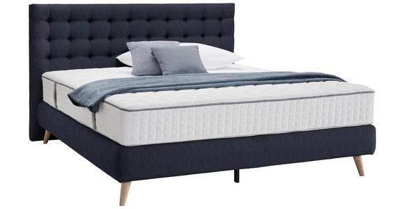 BOXSPRINGBETT 120/200 cm  in Dunkelblau  - Dunkelblau, Design, Holz/Textil (120/200cm) - Carryhome