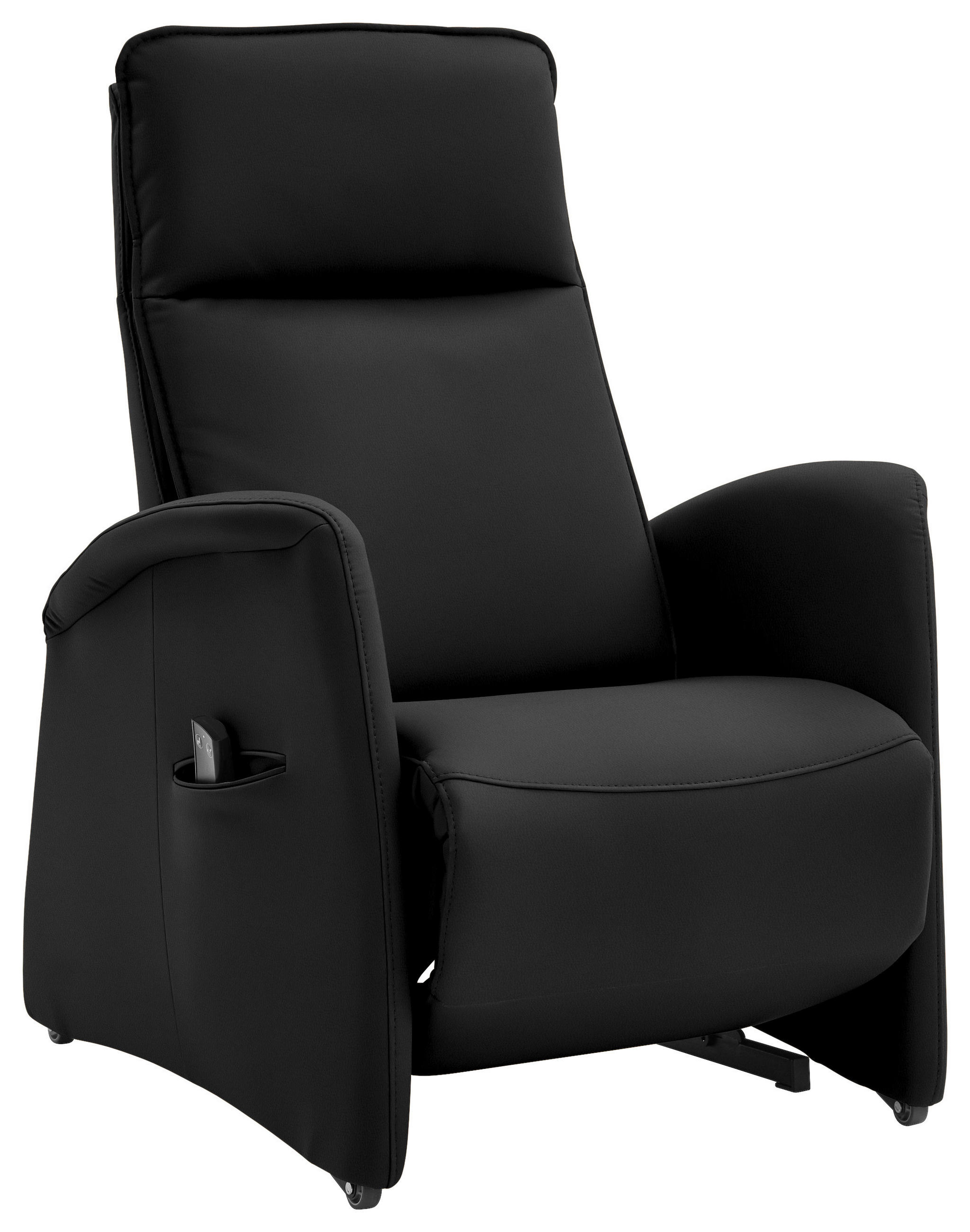 FERNSEHSESSEL in Schwarz  - Schwarz, Design, Leder/Kunststoff (79/114/87-176cm) - Valdera