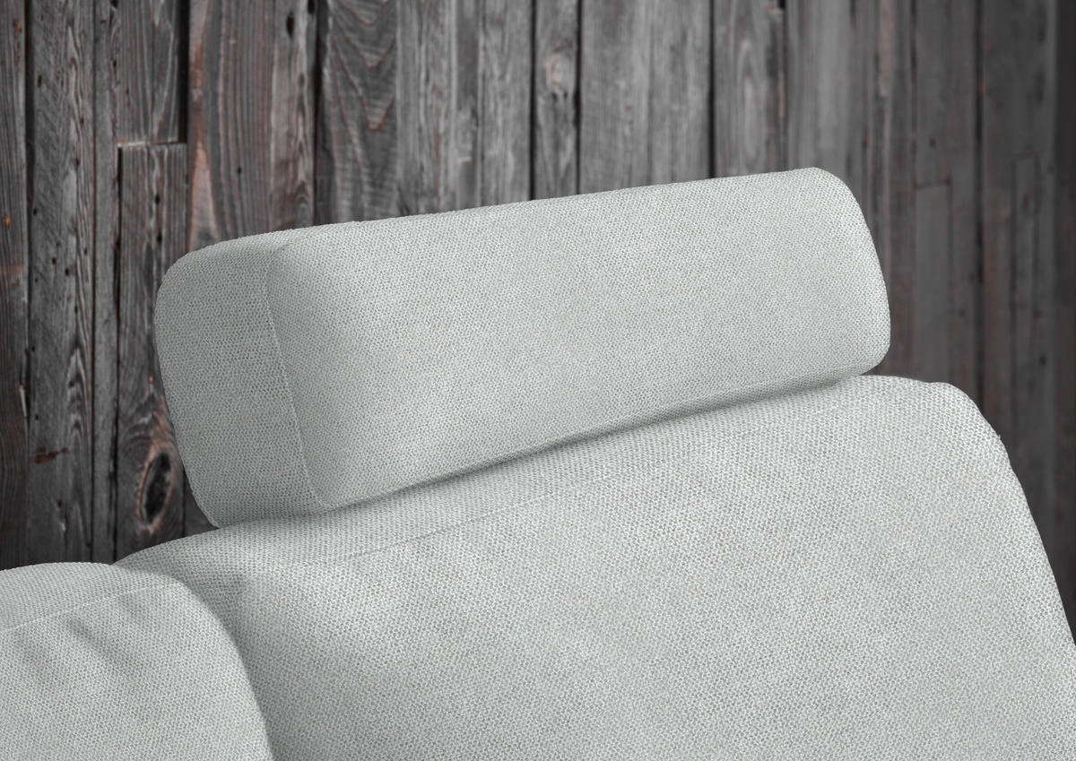 3-SITZER-SOFA in Flachgewebe Silberfarben  - Silberfarben/Schwarz, Design, Textil/Metall (226/89/97cm) - Pure Home Lifestyle