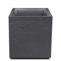 BLUMENKASTEN  - Anthrazit, Basics, Kunststoff (39/43/39cm) - Ambia Garden