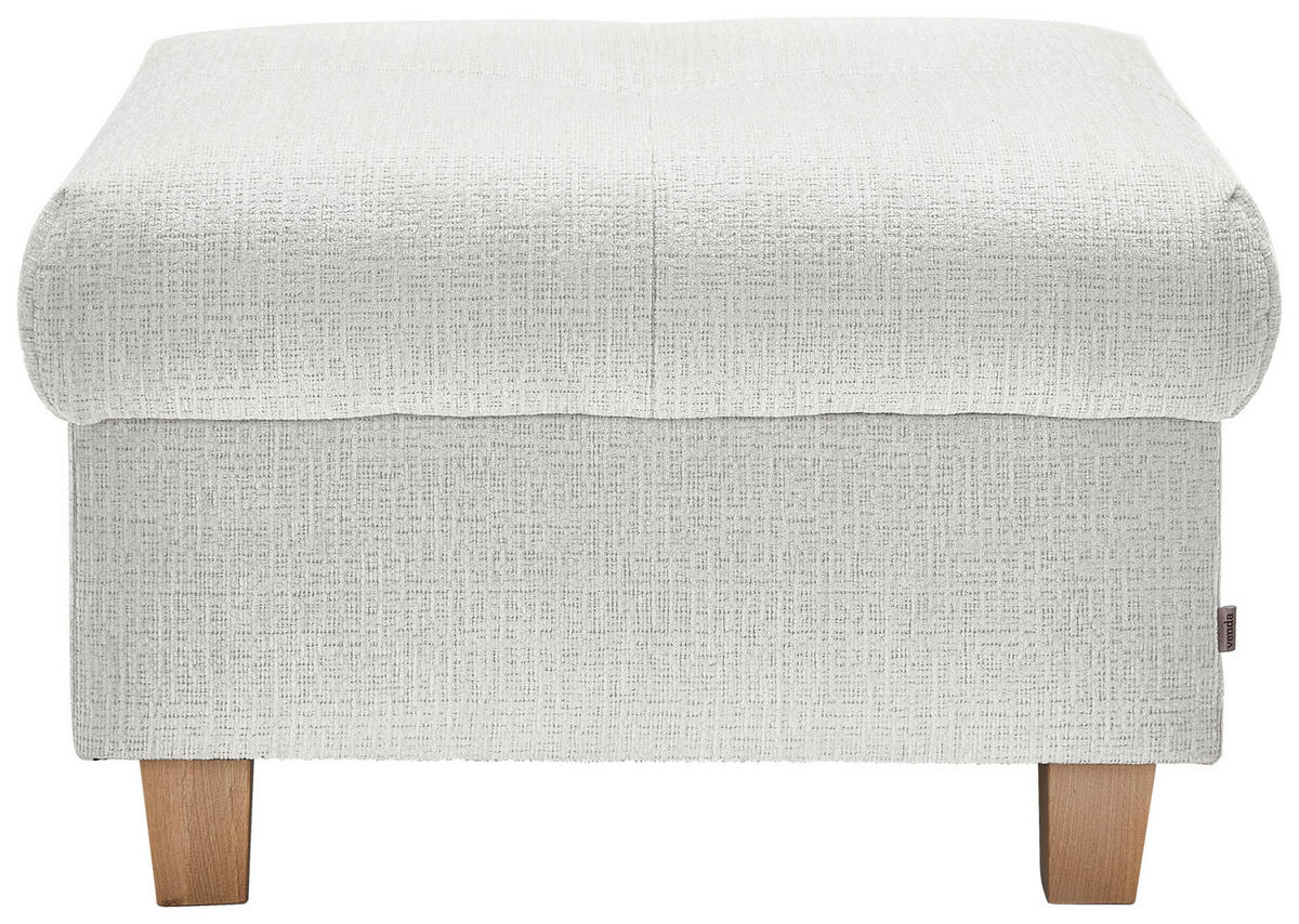 HOCKER Samt Grau  - Naturfarben/Grau, Design, Holz/Textil (71/46/57cm) - Venda