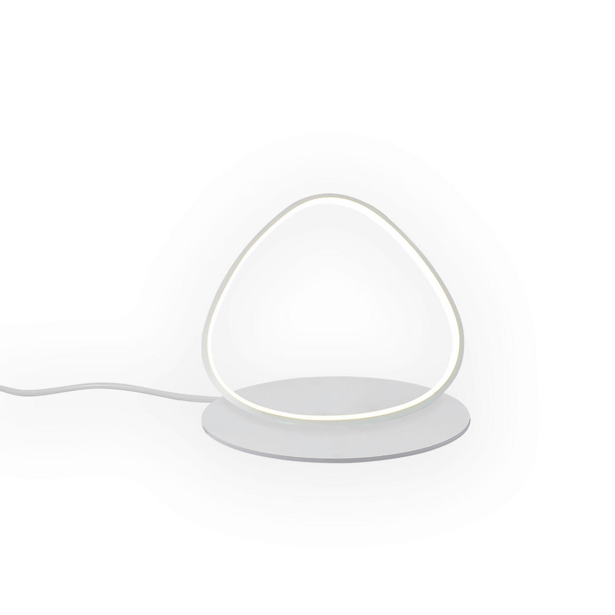 LED-TISCHLEUCHTE 25/35/18 cm   - Weiß Hochglanz/Schwarz, Design, Kunststoff/Metall (25/35/18cm)