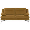 3-SITZER-SOFA in Leder Senfgelb  - Senfgelb, Design, Leder/Metall (215/90/109cm)