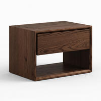 NACHTSCHRANK 50/35/35 cm Eiche massiv  - Dunkelbraun, MODERN, Holz (50/35/35cm) - Linea Natura